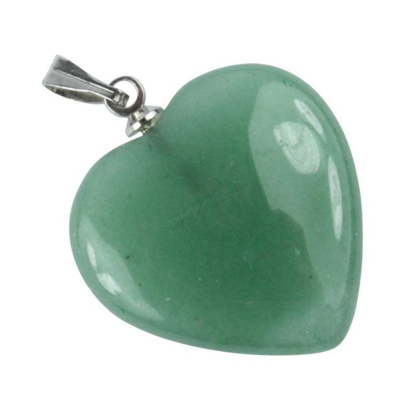 Pendentif aventurine verte – coeur 20 mm