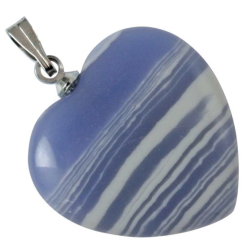 Pendentif calcédoine bleue...