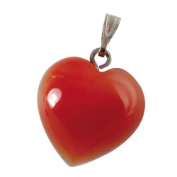 Pendentif cornaline – coeur...