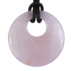 Pendentif quartz rose -...