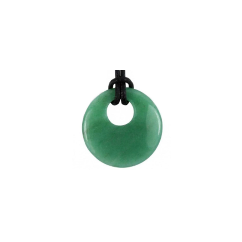 Pendentif aventurine verte – donut 30 mm