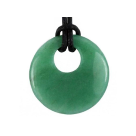 Pendentif aventurine verte – donut 30 mm