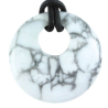 Pendentif howlite – donut 30 mm