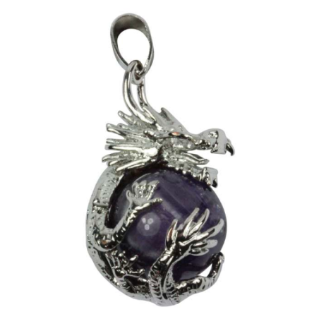 Pendentif améthyste – dragon 16 mm