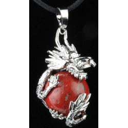 Pendentif jaspe rouge –...