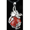 Pendentif jaspe rouge – dragon 16 mm