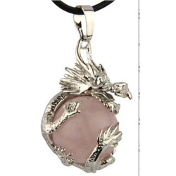 Pendentif quartz rose –...