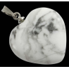 Pendentif howlite – coeur 20 mm