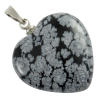 Pendentif Obsidienne neige – coeur 20 mm