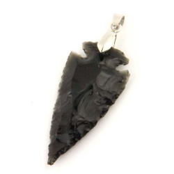 Pendentif obsidienne noire...