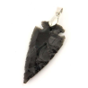 Pendentif obsidienne noire en pointes