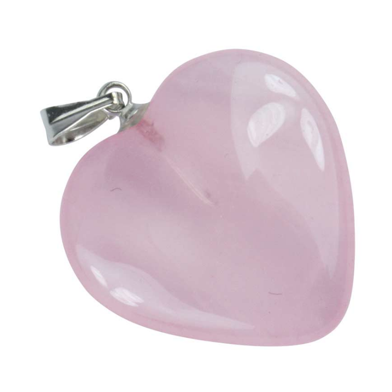 Pendentif quartz rose – coeur 20 mm