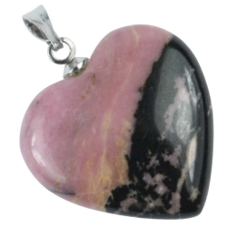 Pendentif rhodonite – coeur...