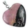 Pendentif rhodonite – coeur 20 mm