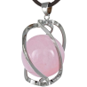 Pendentif quartz rose