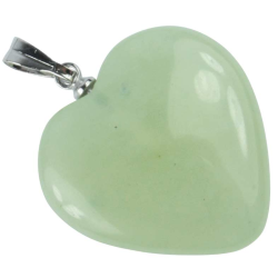 Pendentif Jade coeur 20 mm