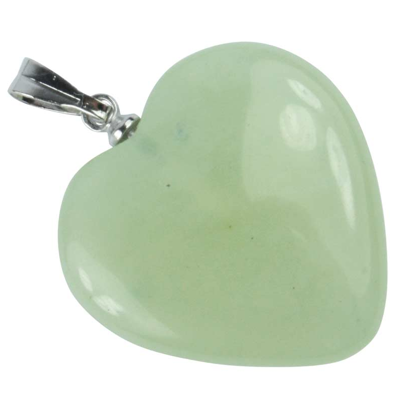 Pendentif Jade coeur 20 mm