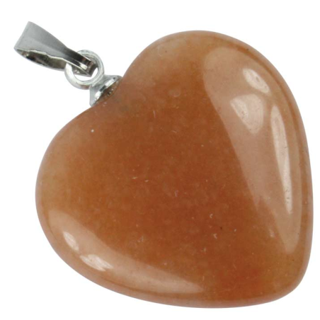 Pendentif aventurine rouge coeur 20 mm