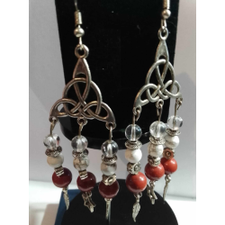 Jaspe rouge + howlite +...